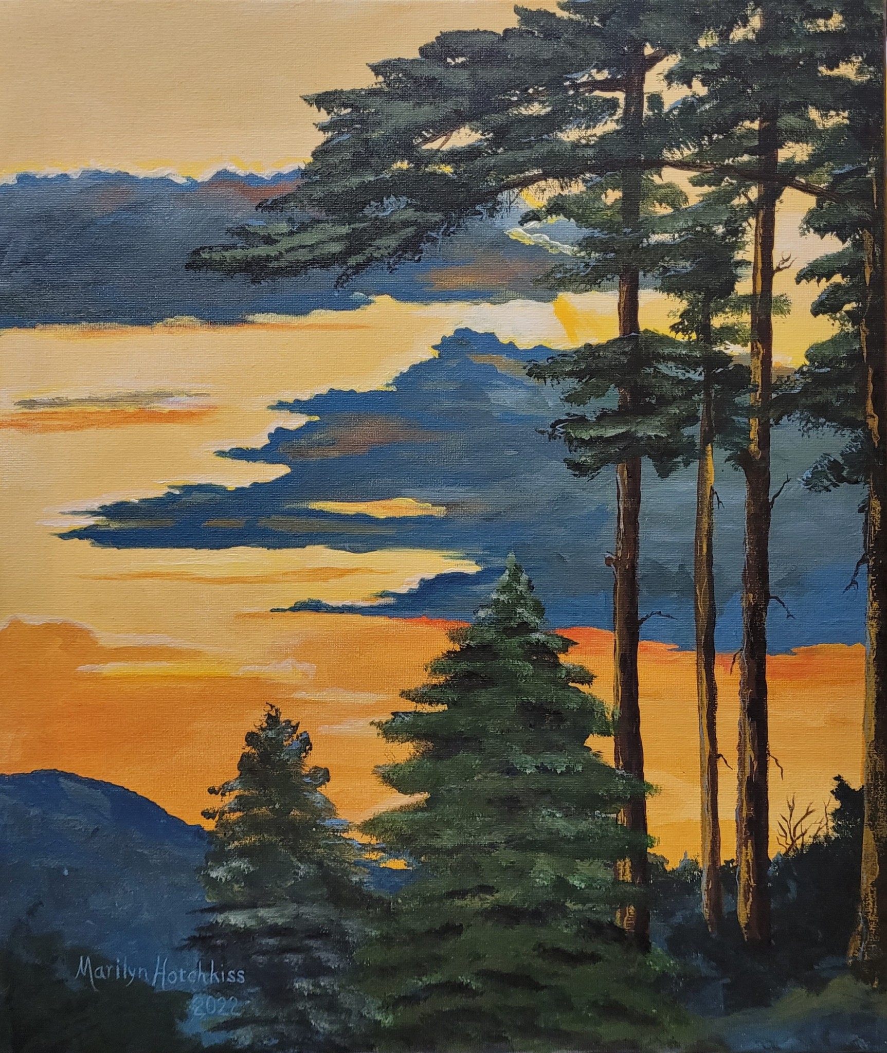 Sunset Forest With Marilyn